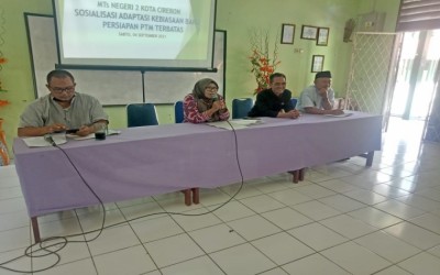 Sosialisai Adaptasi Baru Persiapan PTM Terbatas MTs Negeri 2 Kota Cirebon